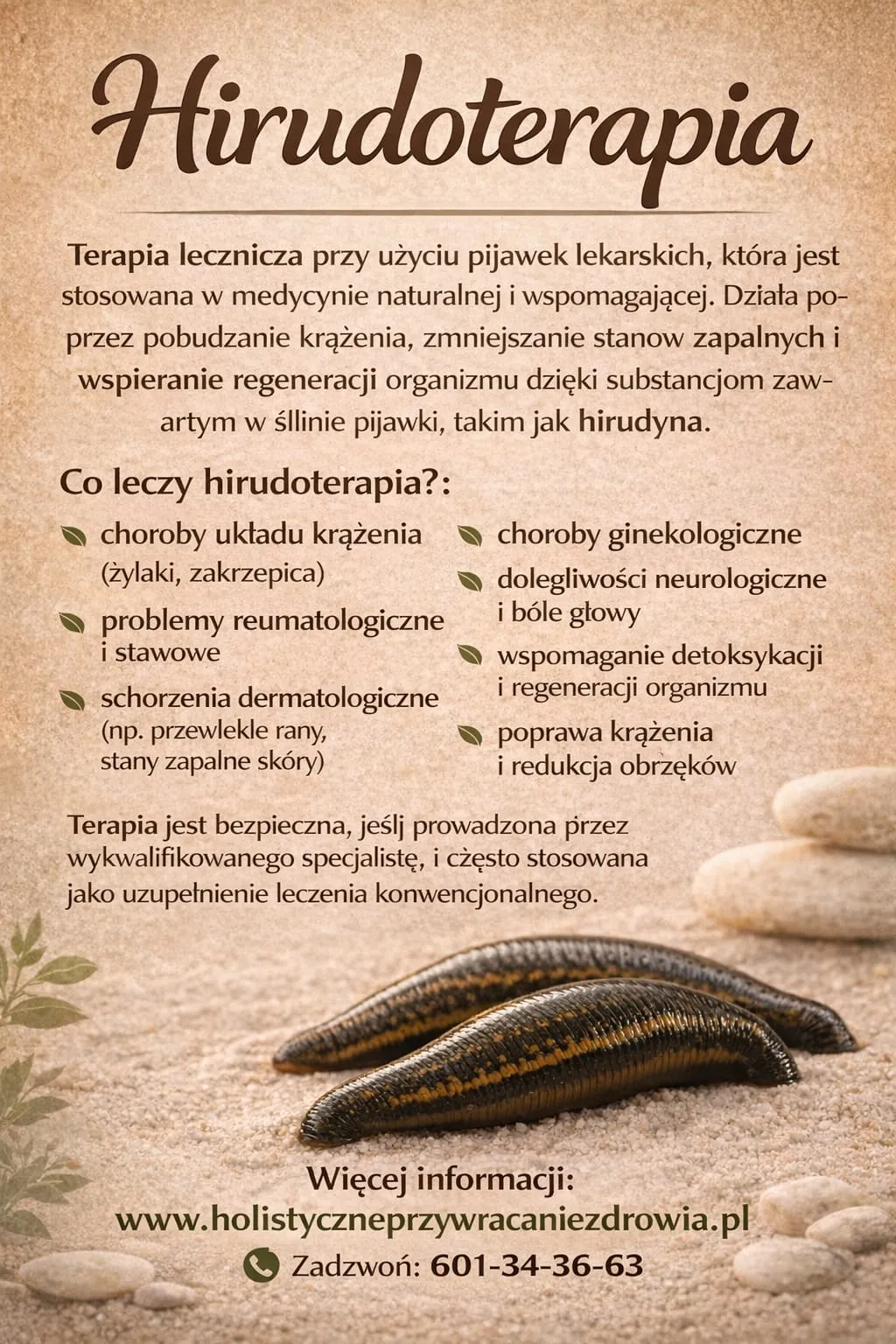 hirudoterapia terapia pijawkami Zakopane Danuta Syncerek